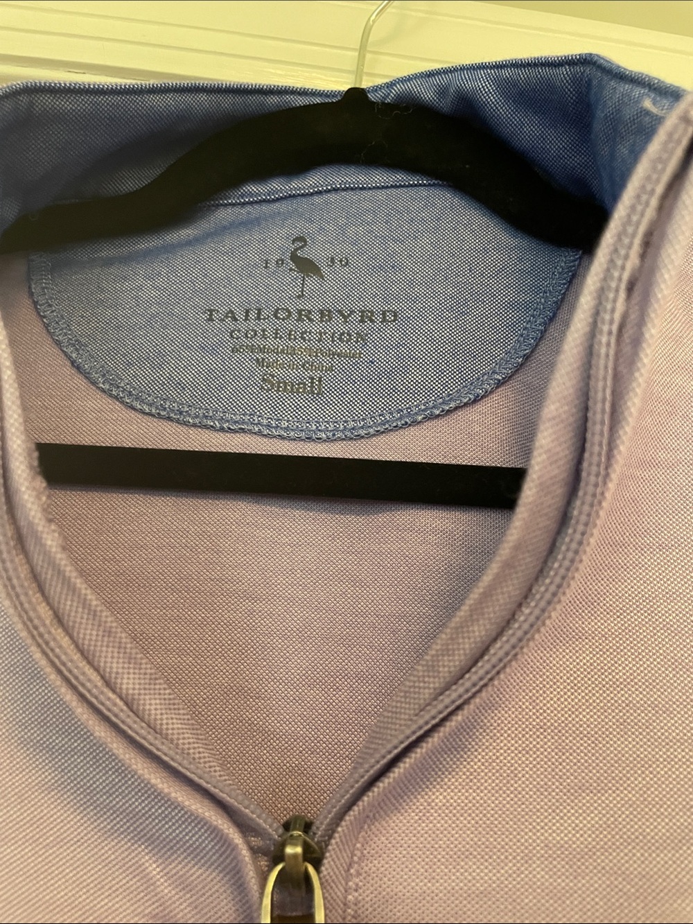 NWOT! Tailorbyrd Men's Lavender Half-Zip Pullover Sweater S - Picture 2 of 4